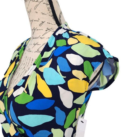 Maggy London NWT Printed Wrap Dress Size 2 - Picture 7 of 9